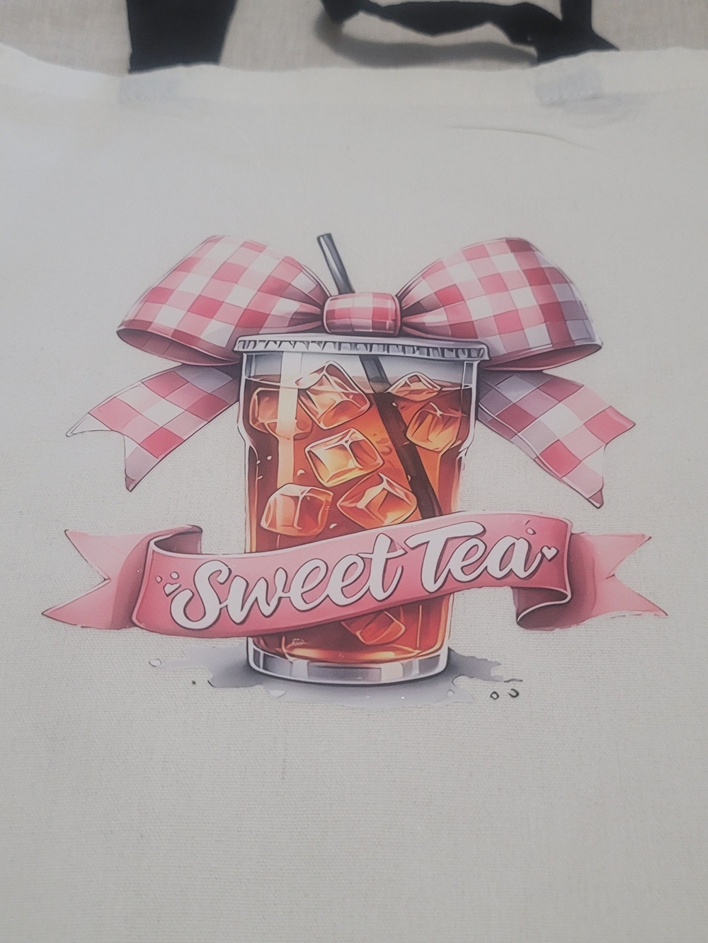 Sweet Tea Tee - Pink Graphic Tote Bag New